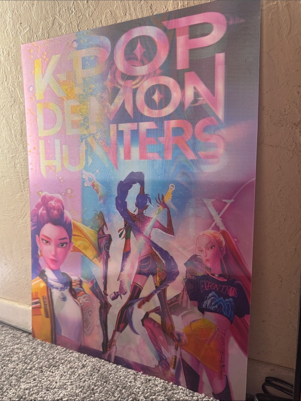 K-pop Demon Hunters Holographic 3D Poster Wall Art